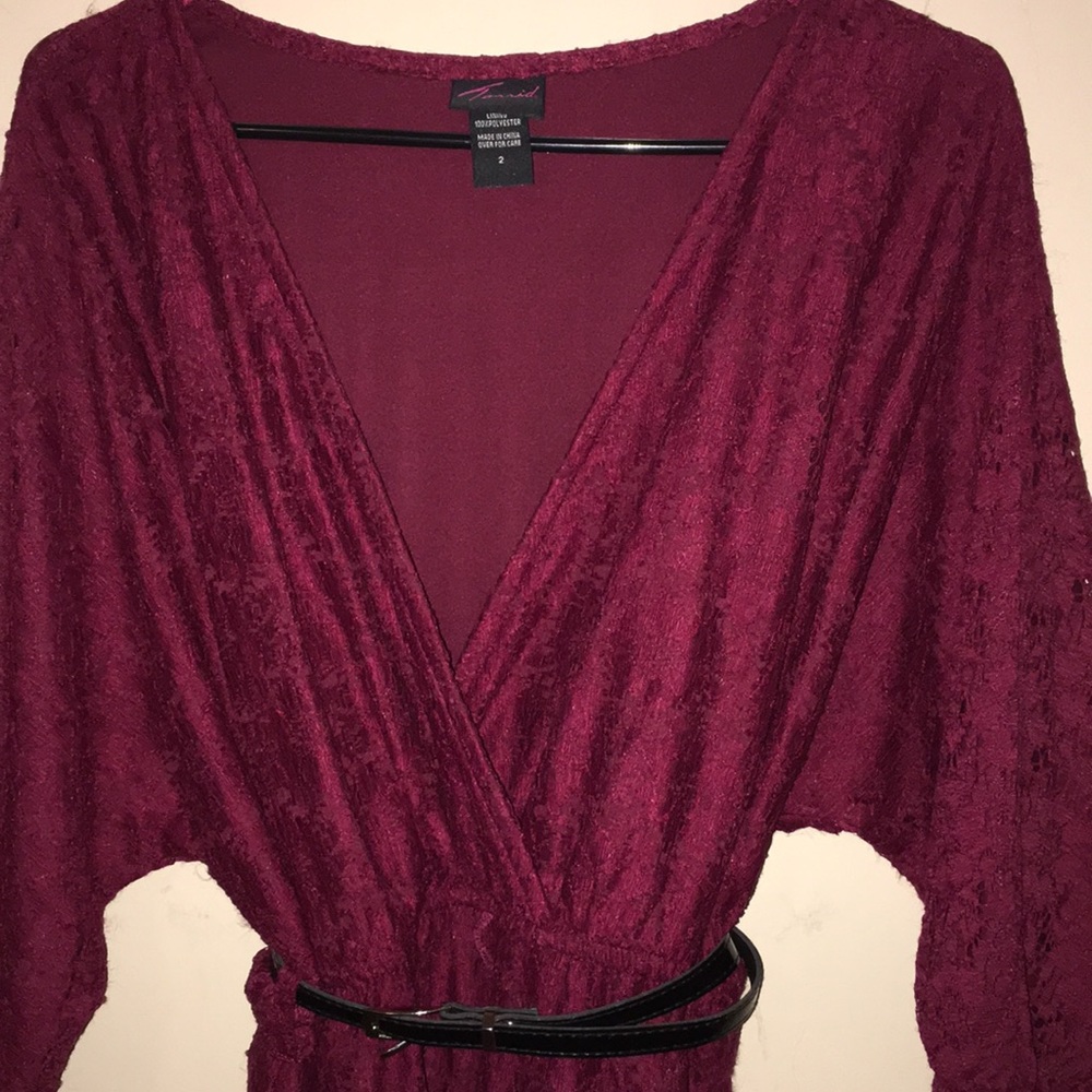 Torrid Lace Cross V neck Dress